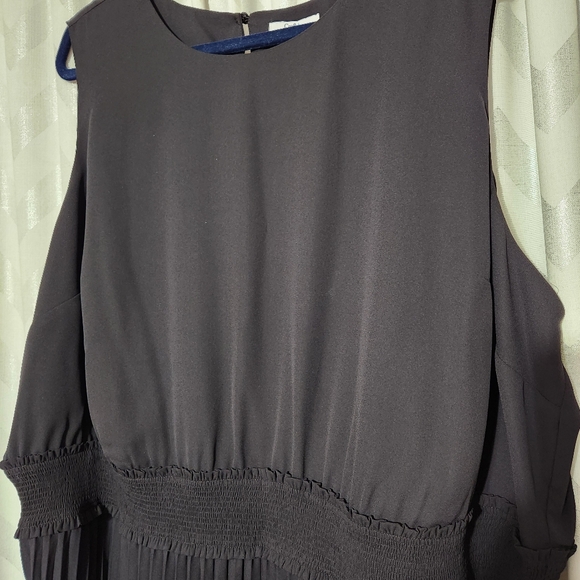 Croft & Barrow Sleeveless Pleated Black Dress - Picture 6 of 8